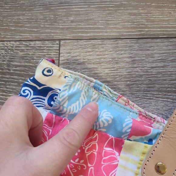 Lily Pulitzer Quilted Beach Tote Carry All - Koi Fish Checkered - Picture 15 of 16